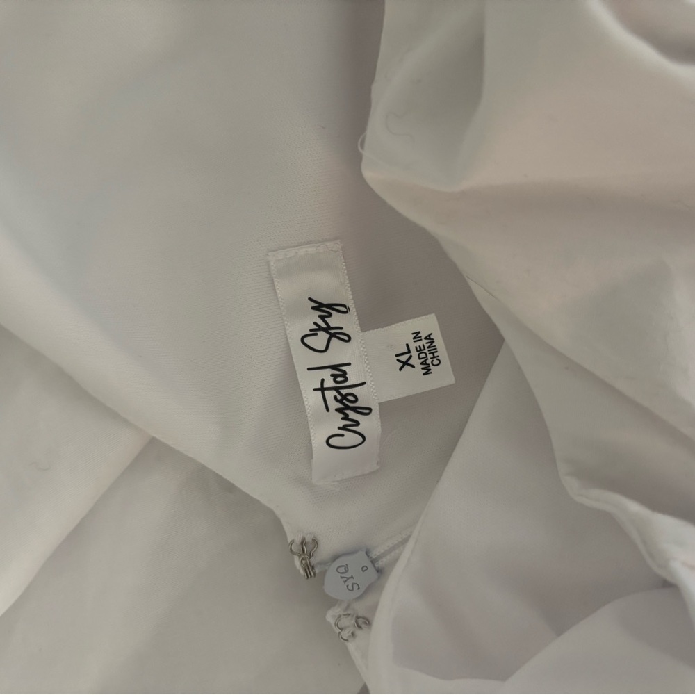 Chic White Mini Dress - Picture 3 of 3